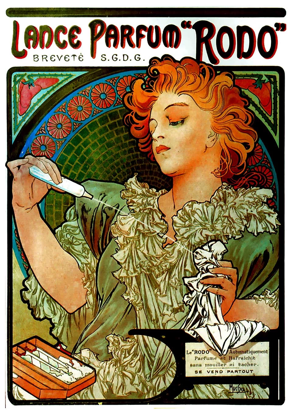 Alfons Mucha - lance parfum rodo, 1896
